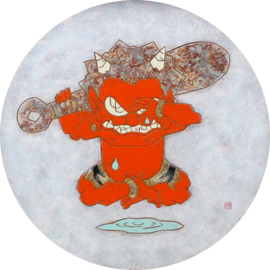 桃太郎図　泣いた赤鬼。